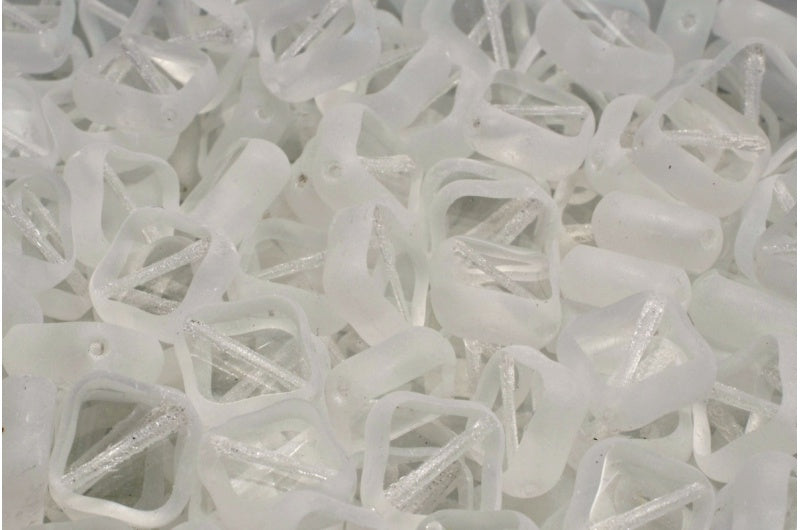 Table Cut Flat 4 Edges Shape Beads, Crystal 84100 (30 84100), Glass, Czech Republic