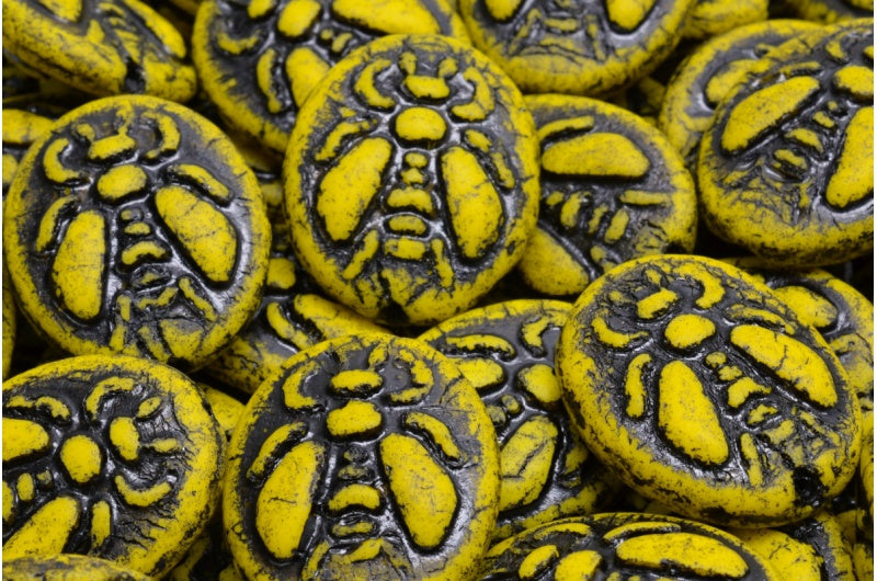 Bee Beads, Bright Yellow 46449 (83130-46449), Glass, Czech Republic