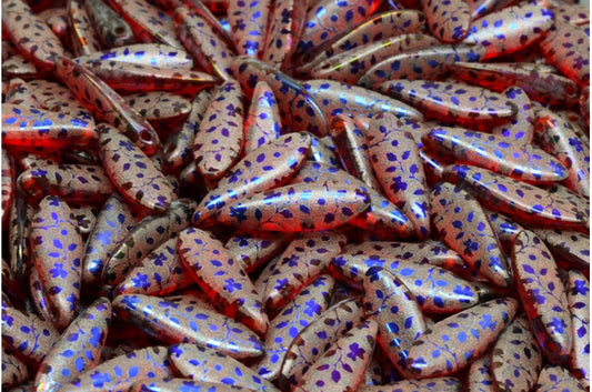 Dagger Beads, Ruby Red 29903 L F1 (90080-29903-L-F1), Glass, Czech Republic