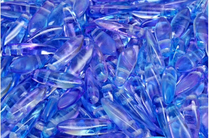 2-Hole Dagger Beads, Crystal 48688 (00030-48688), Glass, Czech Republic