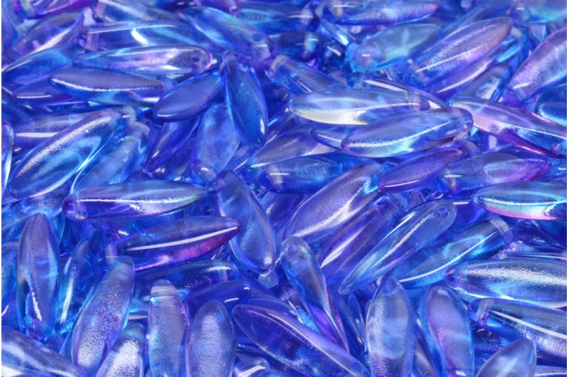 Dagger Beads, Crystal Blue Violet (00030-48002), Glass, Czech Republic