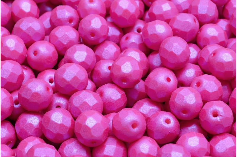 ファセット加工ビーズ ラウンド ホワイト 24508 (02010-24508)、ボヘミアクリスタルガラス、チェコ共和国