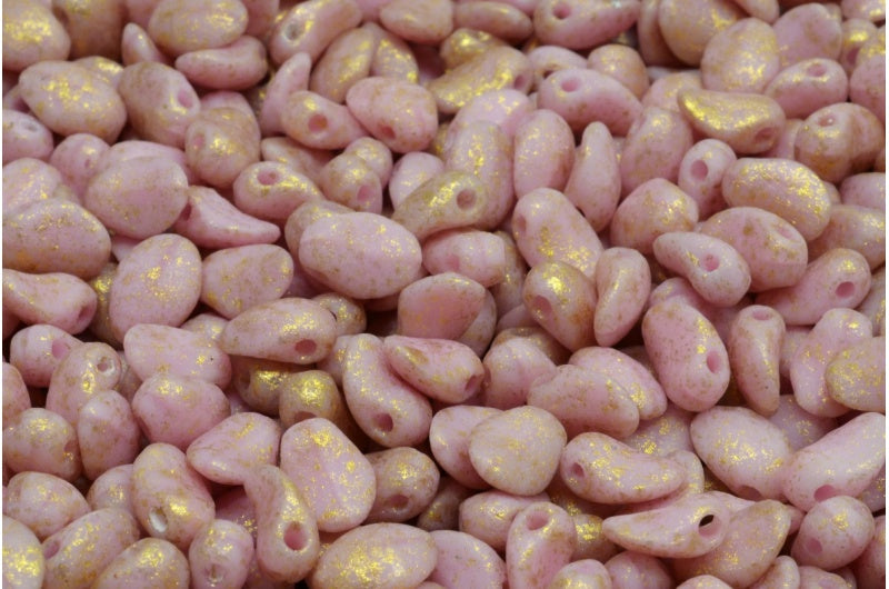 Tulip Petal Beads, Opaque Pink Etched 56902 (74020-ETCH-56902), Glass, Czech Republic