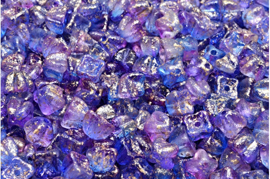 ライラックの花、クリスタルエッチングブルーバイオレット56902（00030-ETCH-48002-56902）、ガラス、チェコ共和国