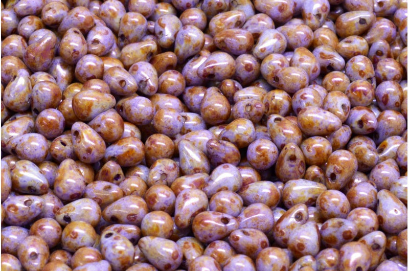 ドロップビーズ、ホワイト 65328 (02010-65328)、ガラス、チェコ共和国