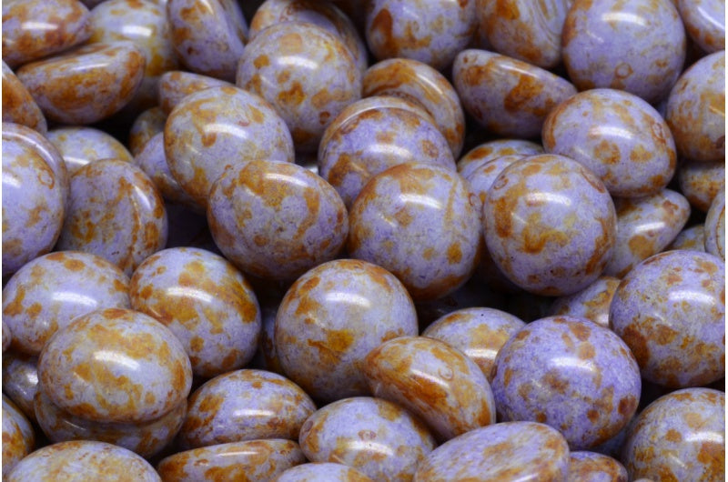 Cabochon 珠子，白色 65328 (02010-65328)，玻璃，捷克共和国
