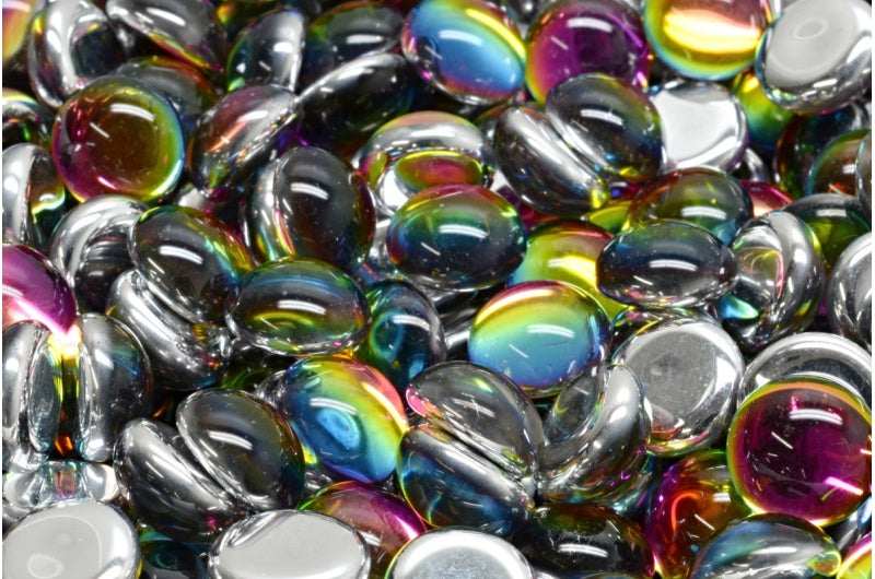 Cabochon Beads Crystal 28102 (00030-28102), Glass, Czech Republic