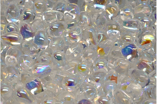 ドロップビーズ、クリスタルAb（00030-28701）、ガラス、チェコ共和国