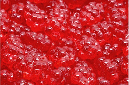 Grape Beads, Ruby Red (90080), Glass, Czech Republic