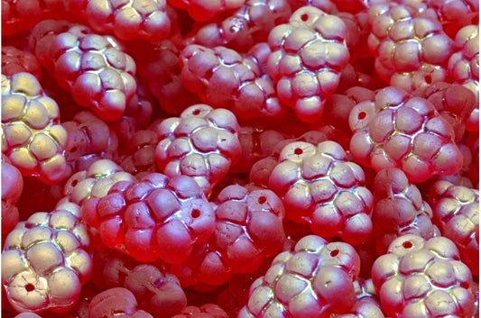 Grape Beads, Ruby Red Matte Ab (90080-84100-28701), Glass, Czech Republic