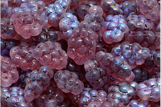 Grape Beads, Transparent Light Amethyst Ab (20030-28701), Glass, Czech Republic