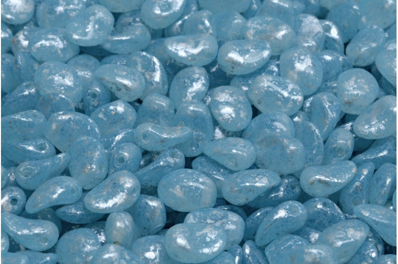 Tulip Petal Beads, Crystal 20016 Silver Splash (00030-20016-94400), Glass, Czech Republic