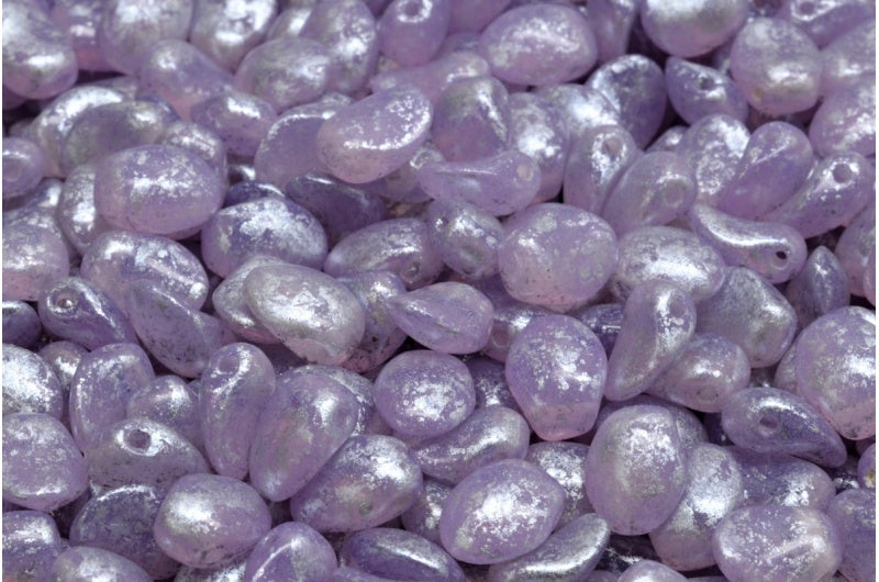Tulip Petal Beads, Crystal 20009 Silver Splash (00030-20009-94400), Glass, Czech Republic