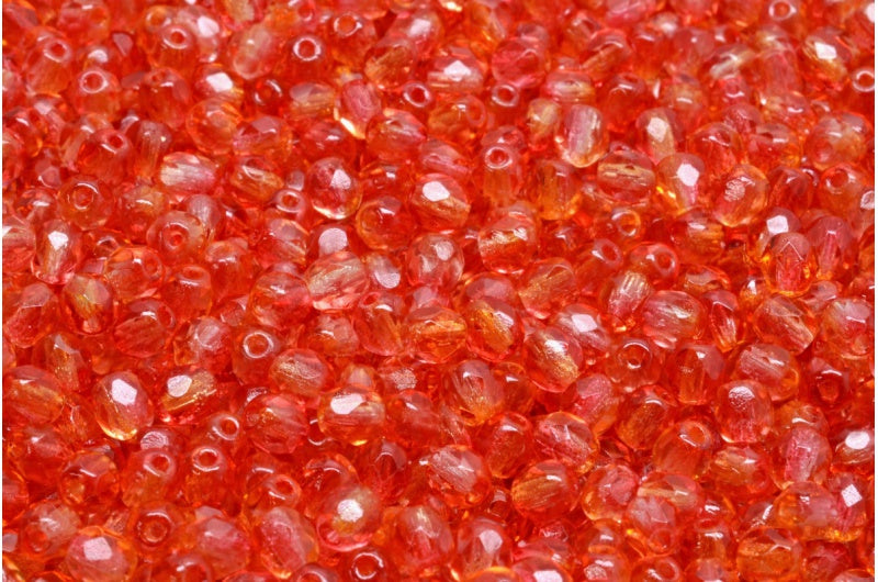 Fire Polish Faceted Beads, Crystal 48009 (00030-48009), Glass, Czech Republic