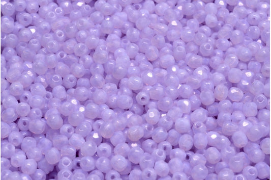 ファセット加工ラウンドビーズ、オパールアメジスト（21310）、ボヘミアクリスタルガラス、チェコ共和国