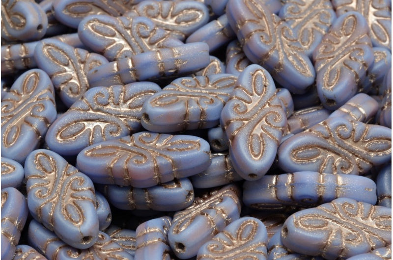 Arabesque 珠子，36008 哑光铜内衬 (36008-84100-54324)，玻璃，捷克共和国