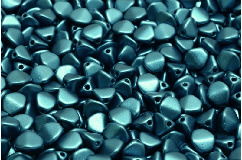 Pinch Beads, White Petrol (02010-25033), Glass, Czech Republic
