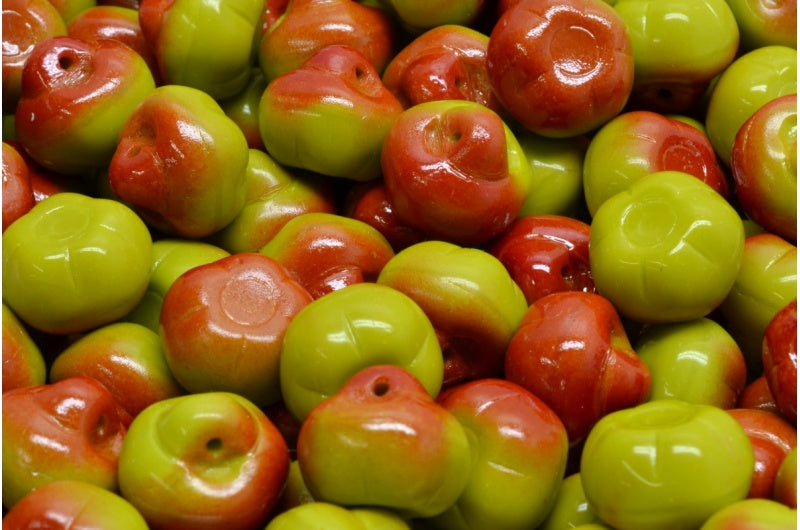 Pear Beads, Opaque Green 44295 (53400-44295), Glass, Czech Republic