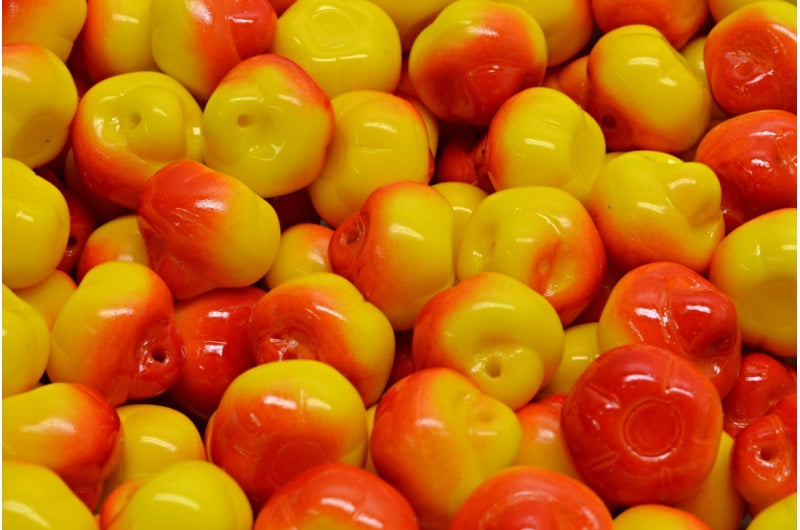 Pear Beads, Yellow 44295 (83120-44295), Glass, Czech Republic