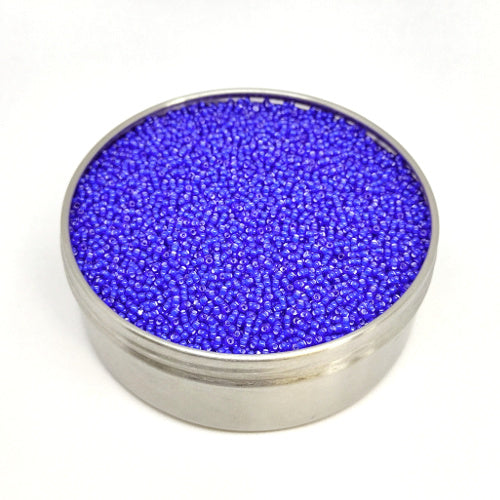 Rocailles PRECIOSA seed beads Cobalt White Lined Glass Czech Republic