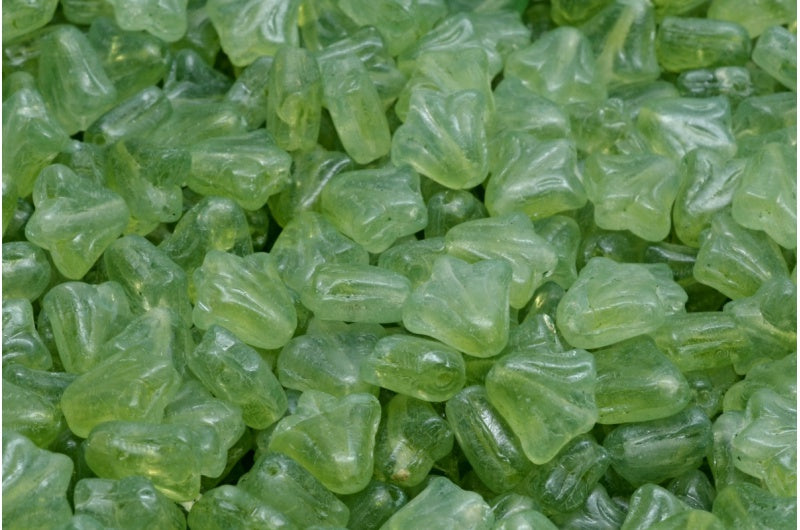 ユリの花のビーズ、R0053 20015 (R0053-20015)、ガラス、チェコ共和国