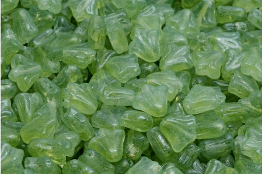 ユリの花のビーズ、R0053 20015 (R0053-20015)、ガラス、チェコ共和国