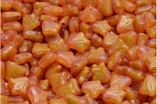 ユリの花ビーズ、イエロー 20003 (R0812-20003)、ガラス、チェコ共和国