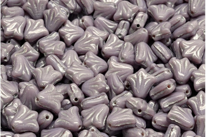 ユリの花ビーズ、26160 シルバーライン (26160-54301)、ガラス、チェコ共和国