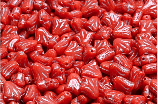 ユリの花ビーズ、97022 シルバーライン (97022-54301)、ガラス、チェコ共和国