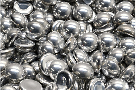 凸圆形珠子，水晶银 (00030-27000)，玻璃，捷克共和国