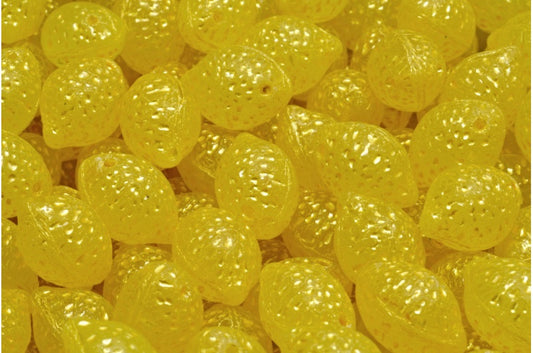 レモンビーズ、透明イエロー 54320 (80130-54320)、ガラス、チェコ共和国