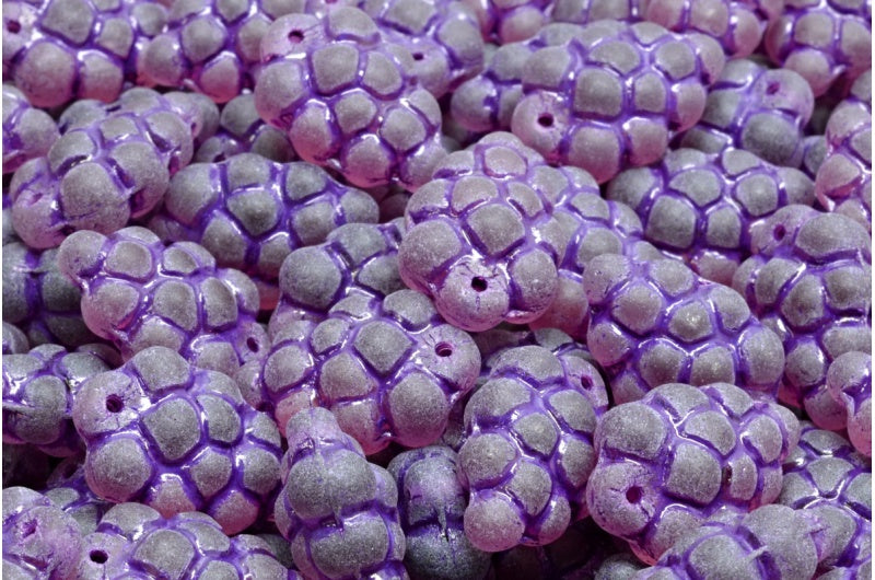 Grape Beads, Transparent Light Amethyst Matte 54326 (20030-84100-54326), Glass, Czech Republic