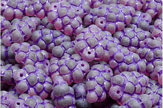 Grape Beads, Transparent Light Amethyst Matte 54326 (20030-84100-54326), Glass, Czech Republic