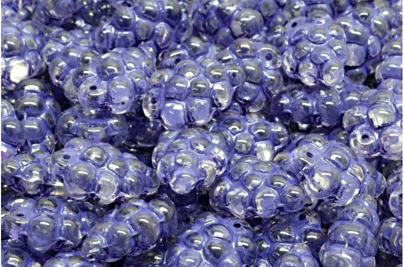 Grape Beads, Crystal Blue Lined (00030-54325), Glass, Czech Republic