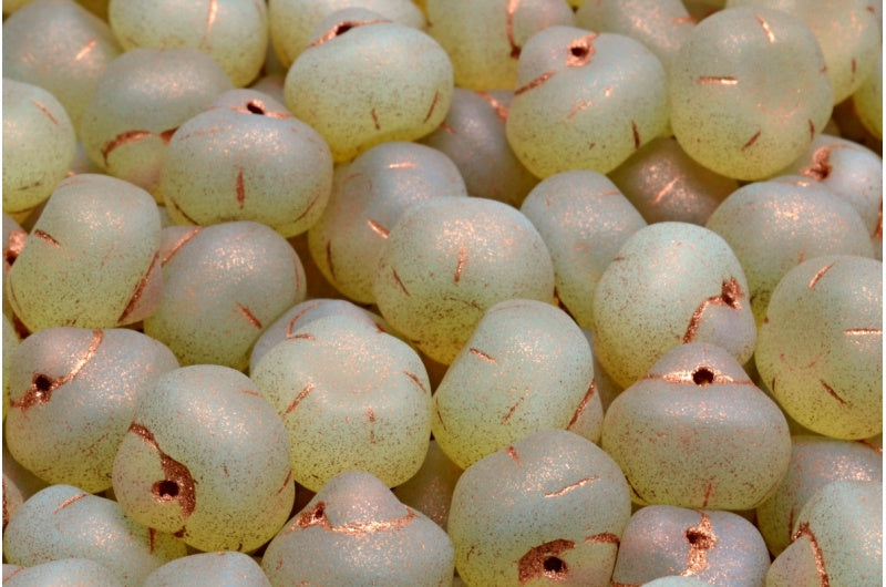Pear Beads, 81000 Matte Copper Lined (81000-84100-54318), Glass, Czech Republic