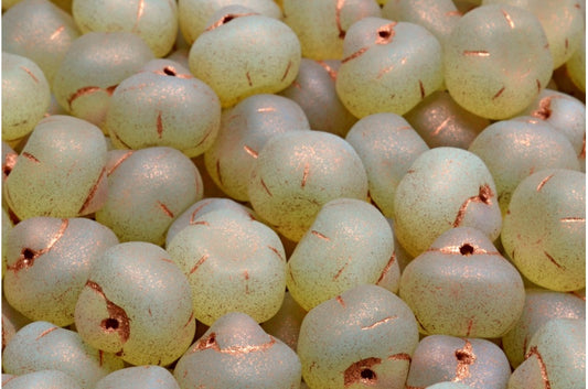 ペアビーズ、81000マット銅線（81000-84100-54318）、ガラス、チェコ共和国