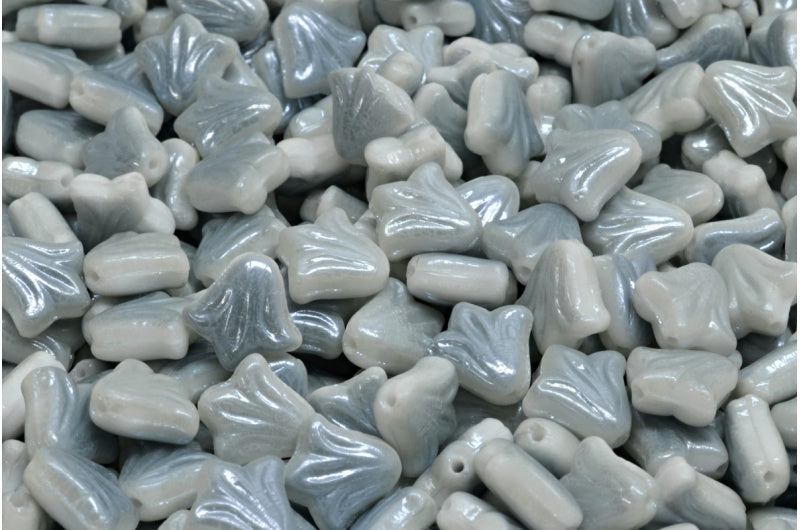 ユリの花ビーズ、ホワイト 23703 (02010-23703)、ガラス、チェコ共和国