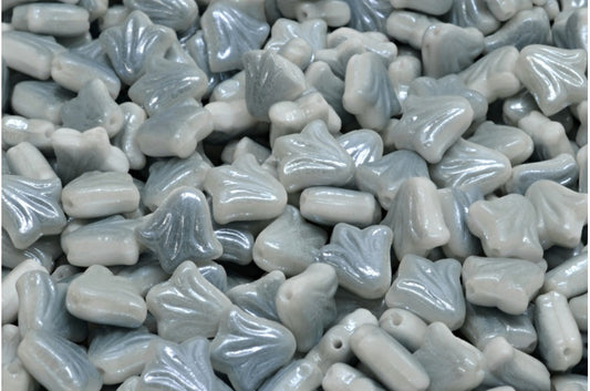 ユリの花ビーズ、ホワイト 23703 (02010-23703)、ガラス、チェコ共和国