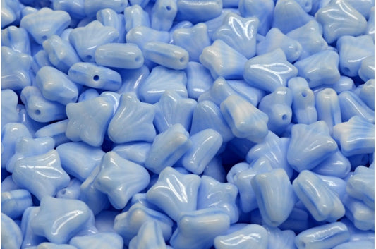 ユリの花ビーズ、ライトスカイブルー（07314）、ガラス、チェコ共和国