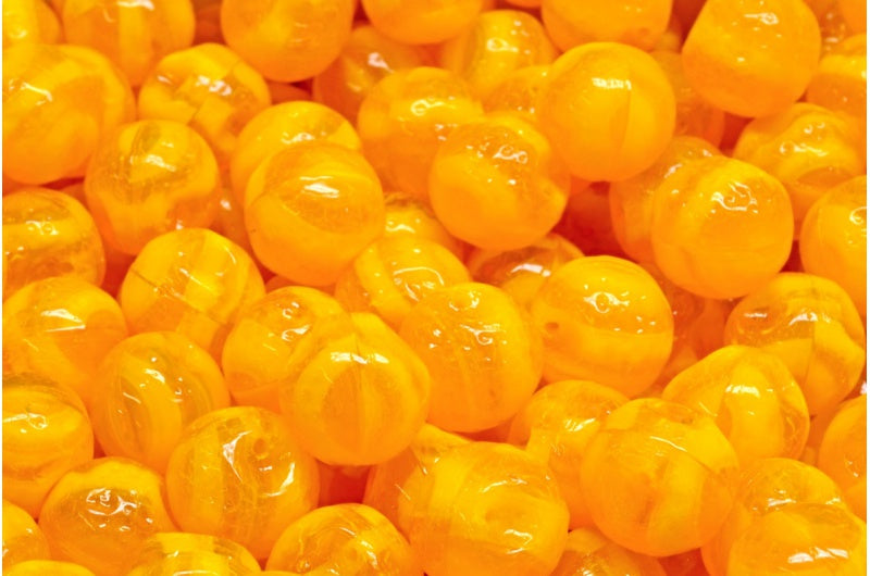 Orange Beads 9mm, 81240 (81240), Glass, Czech Republic