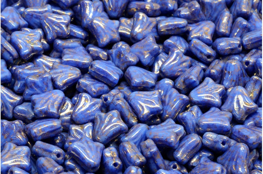 ユリの花のビーズ、37306 テラコッタバイオレット (37306-15496)、ガラス、チェコ共和国