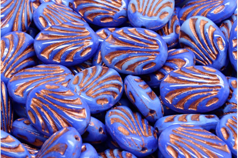 Oval With Lines, 37306 Copper Lined (37306-54319), Glass, Czech Republic