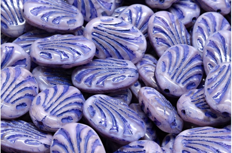 带线条的椭圆形，紫色月光蓝色内衬 (26016-54325)，玻璃，捷克共和国