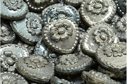 バラ付きハートビーズ、クリスタル 27403 (00030-27403)、ガラス、チェコ共和国