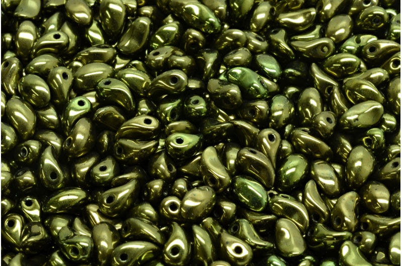 Tulip Petal Beads Black Luster Red Full Coated (23980-14495), Glass, Czech Republic