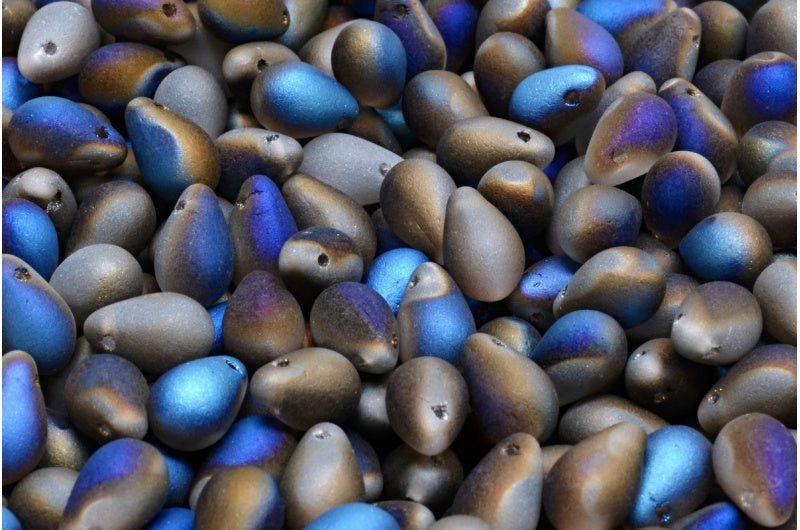 ドロップビーズ、透明ピンク 22203 (70100-22203)、ガラス、チェコ共和国