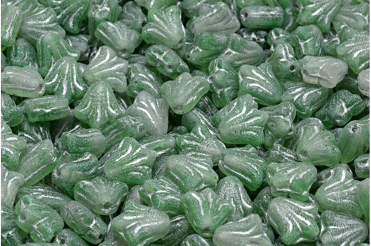 ユリの花ビーズ、R0053 マットシルバーライン（R0053-84100-54301）、ガラス、チェコ共和国