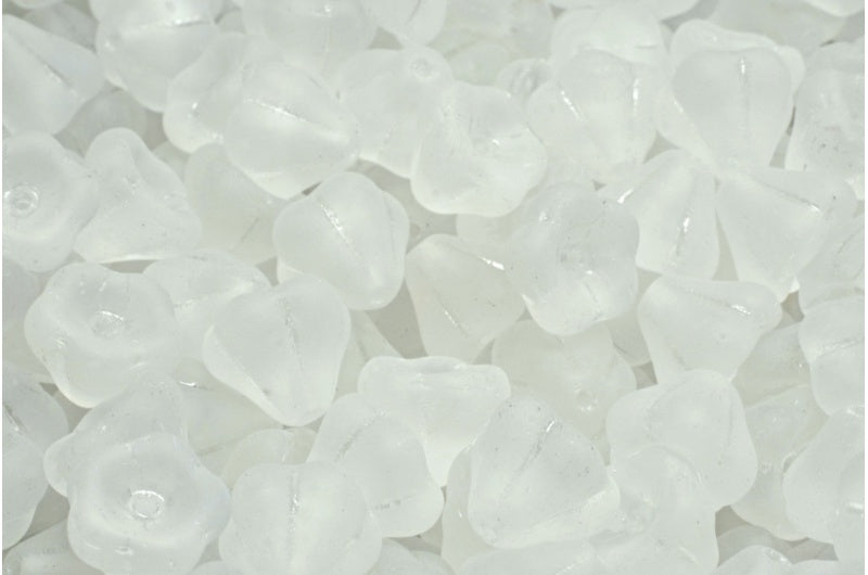Bell Flower Beads Crystal Matte Glass Czech Republic R-111-00240-08X10-00030-84100_250g