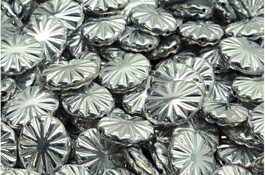 Flache ovale Perlen, Kristall 27003 (00030-27003), Glas, Tschechische Republik