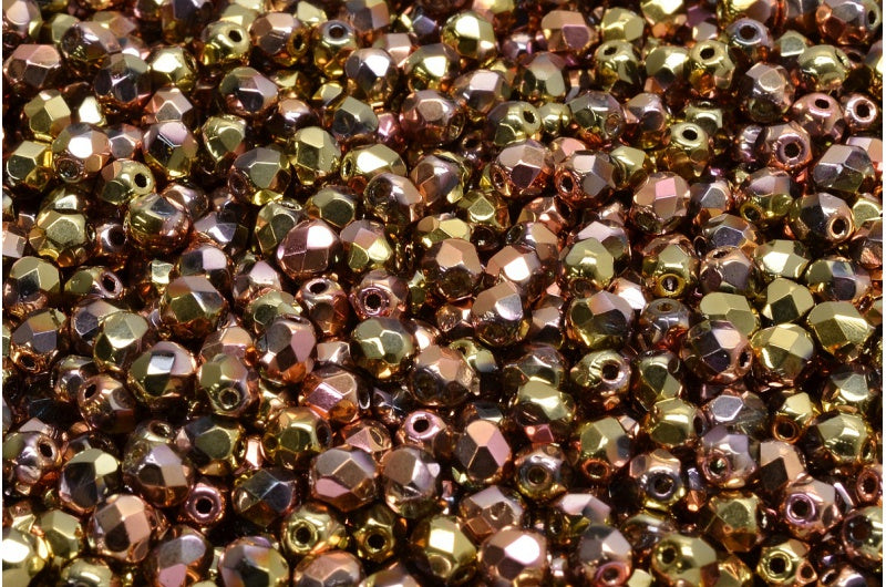 Fire Polish Faceted Round Beads 3mm, Crystal 98544 (00030-98544), Glass, Czech Republic